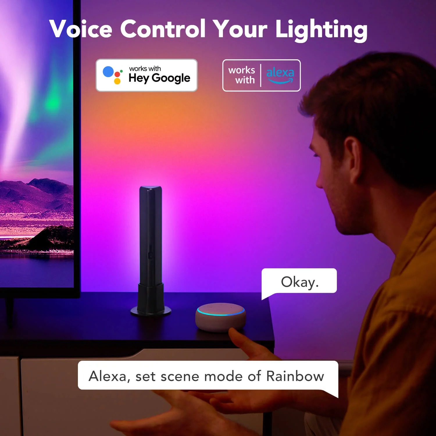 Đèn LED TV Govee RGBICWW WiFi + Bluetooth Flow Plus Light Bars H6056 | Đèn trang trí TV thông minh | Thiết kế sang trọng | Tính năng hiện đại