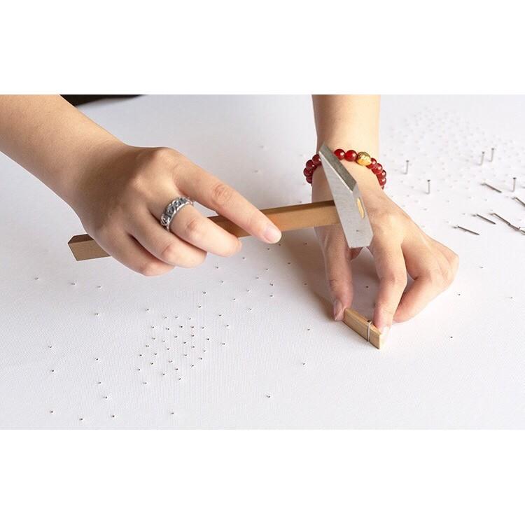 Tranh Chỉ Đinh - Tranh Dây - Sư tử oai vệ 30 x 40 cm