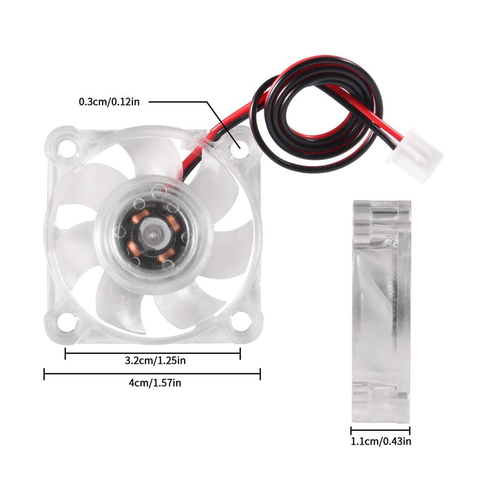 Quạt 3D Quạt 3D Quạt DC 12V Quạt làm mát không chổi than Mini 40x40x10mm Ve