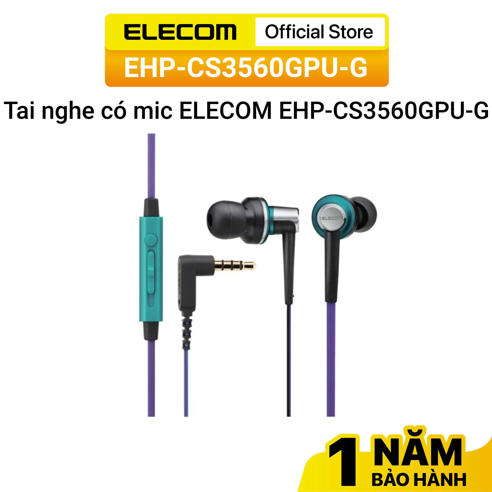 Tai nghe có mic ELECOM EHP-CS3560 - Hàng chính hãng