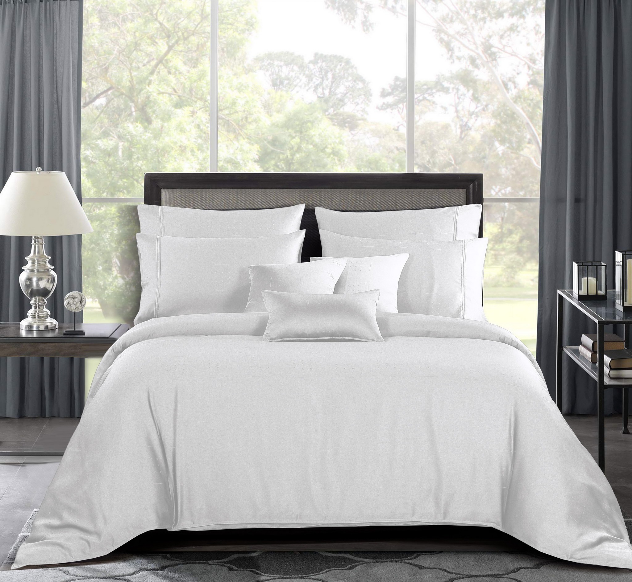 Bộ ga kèm Vỏ chăn Akemi Tencel Modal Earnest, gồm 6 món