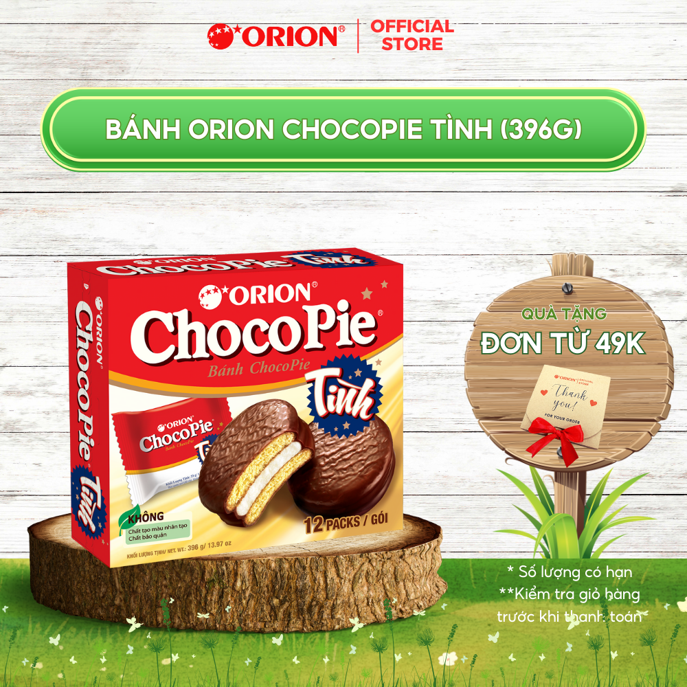 Hộp 12 gói bánh Orion CHOCOPIE TÌNH vị truyền thống