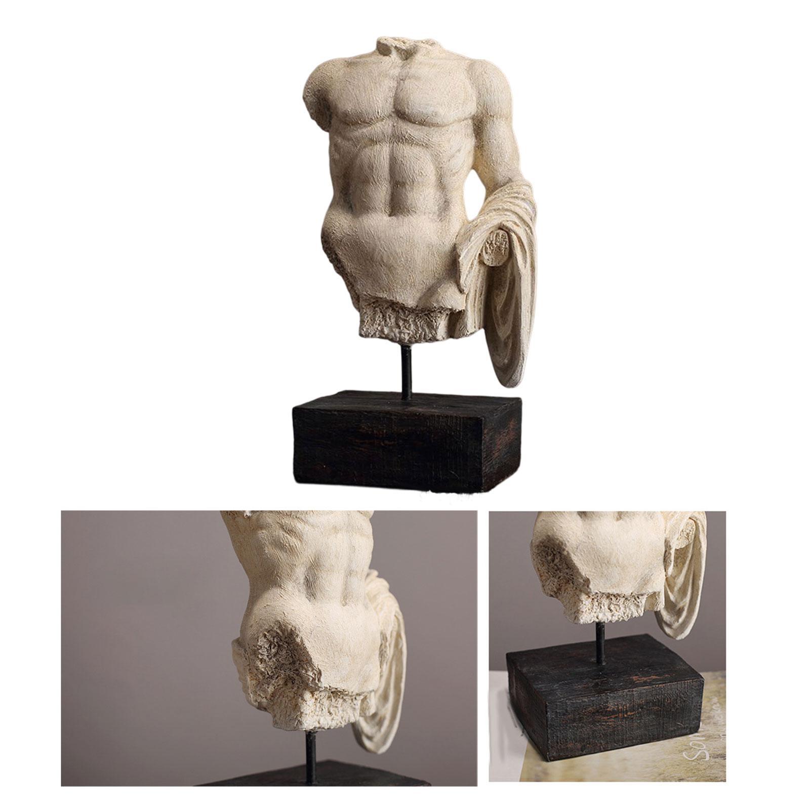 Male Bust Art Sculpture Desktop Decoration Delicate Workmanship Realistic