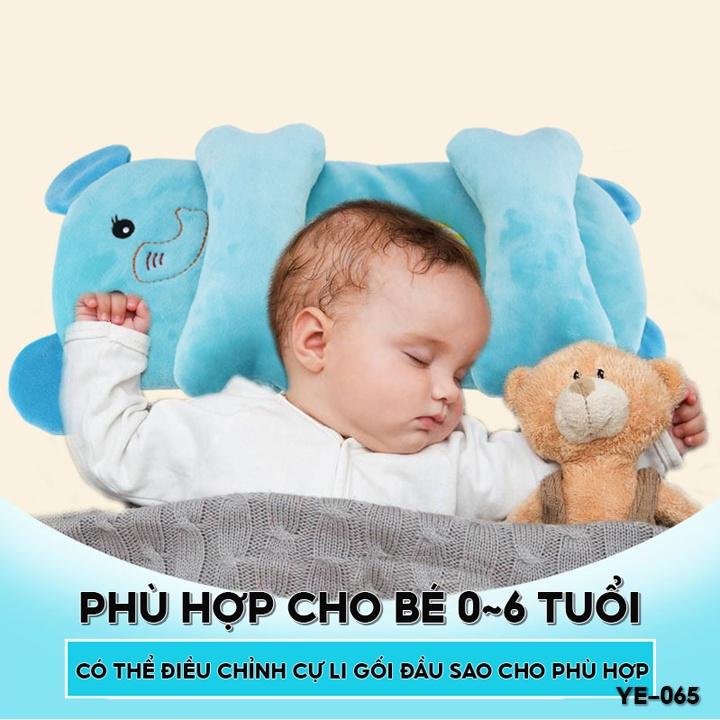 Gối Lõm Kê Đầu Bé Nhỏ Sơ Sinh Gối Tấn Hai Bên Chống Bẹt Đầu Trẻ Nhỏ Chất Liệu Bọc Gối Vải Nhun Cotton Cao Cấp YE-065