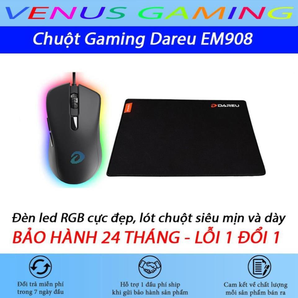 Chuột Gaming Dareu EM908 - Led RGB - Có led viền - Mai Hoàng phân phối