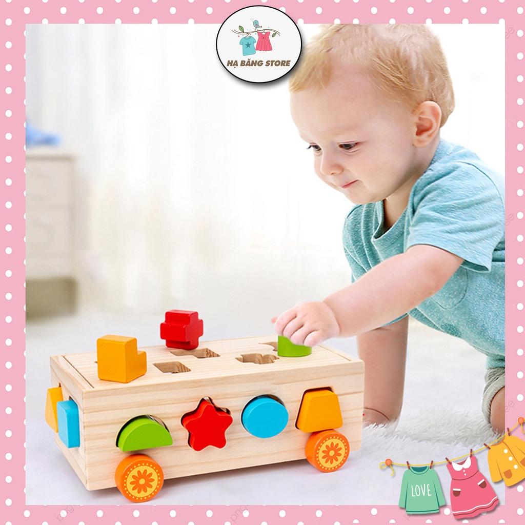 Đồ Chơi Giáo Dục Sớm | Xe Thả Gỗ Hình Học Đồ Chơi Cho Bé