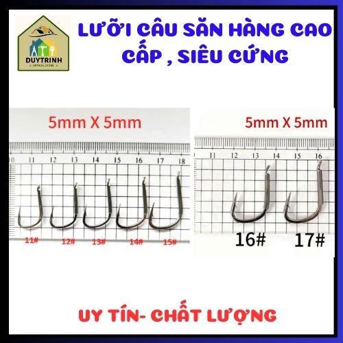 Lưỡi Câu săn hàng  cao cấp , siêu cứng , chống oải nhanh , lưỡi Vênh