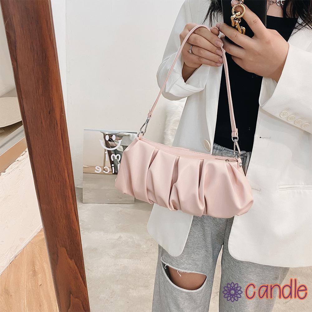 Túi Đeo Vai Da Pu Màu Trơn Hình Đám Mây Thời Trang Cho Nữ