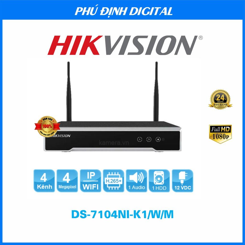 Trọn bộ 4 camera IP Wifi kèm mic thu âm 2MP Hikvision Thế hệ mới mã NK42W0H - Hàng Chính Hãng
