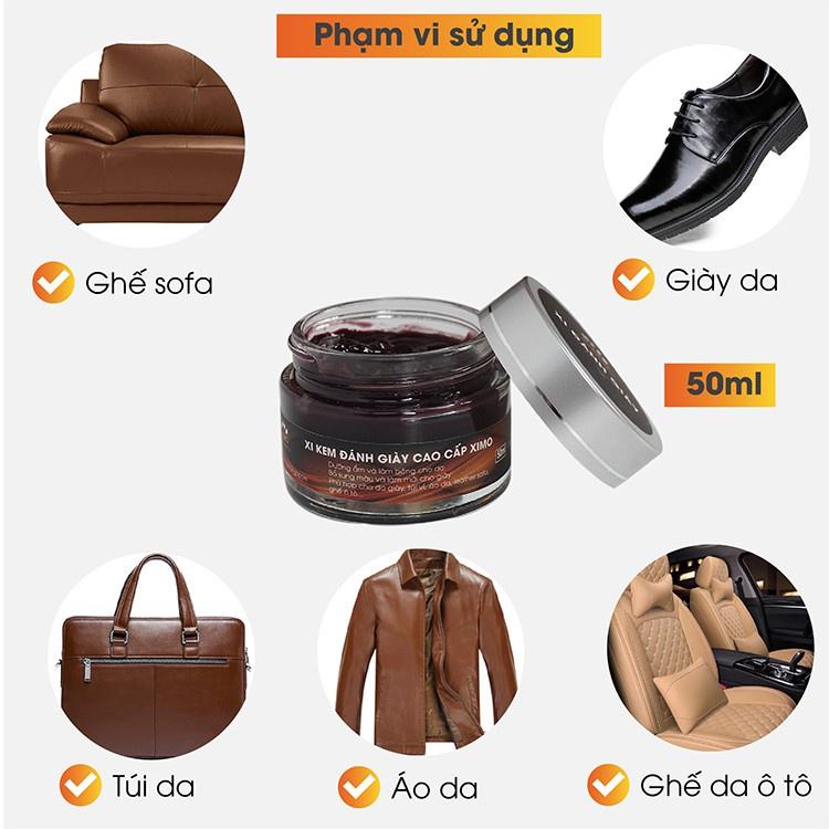 Xi kem đánh giày 50ml bảo dưỡng và bổ sung, phục hồi màu cho da giày, túi ví, áo, ghế sofa XXI02