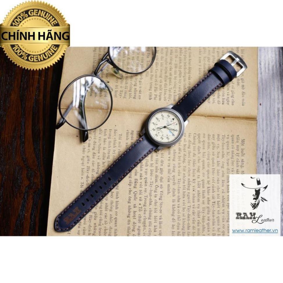 DÂY ĐỒNG HỒ DA DÊ XANH NAVY - RAM CLASSIC 1993 - HÀNG CHÍNH HÃNG