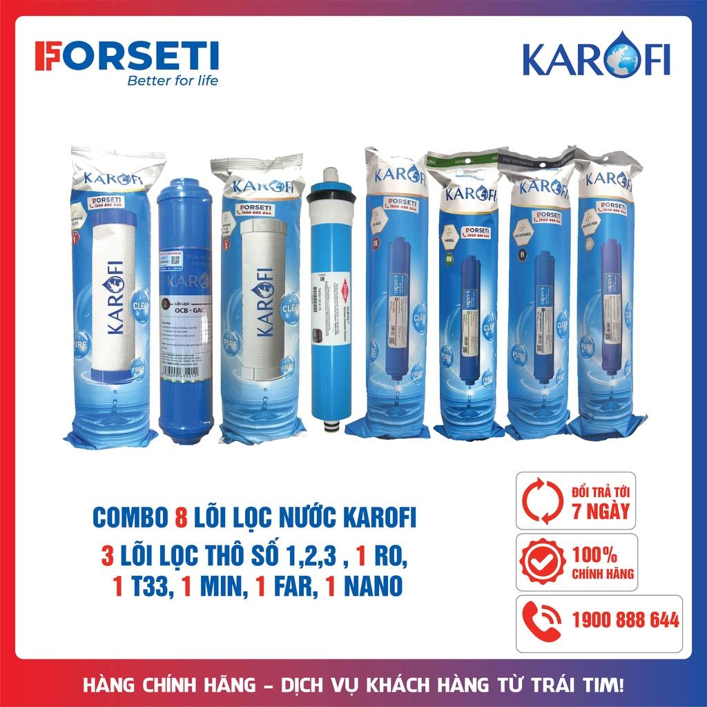 Combo 8 lõi lọc nước Karofi hàng chính hãng dùng cho máy lọc nước Karofi N-e118