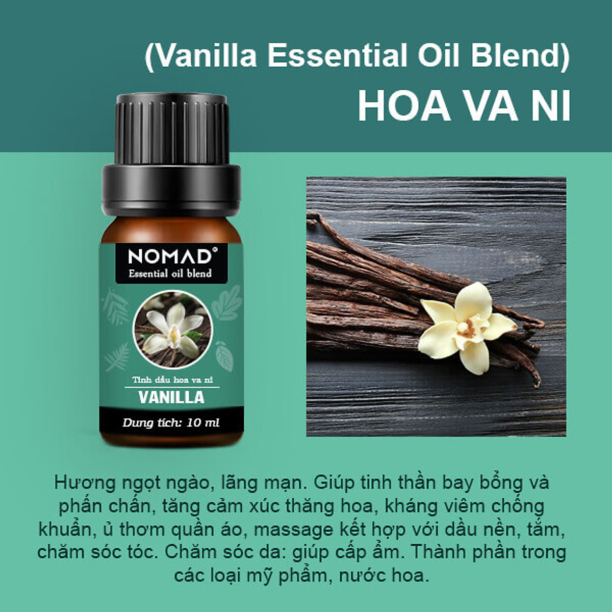 Tinh Dầu Hoa Vani Nomad Vanilla Essential Oil Blend