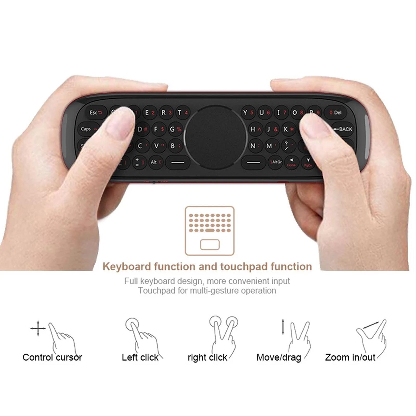 Bàn phím không dây Wechip W2 2.4G với chuột cảm ứng điều khiển từ xa hồng ngoại cho Android TV BOX PC Máy chiếu