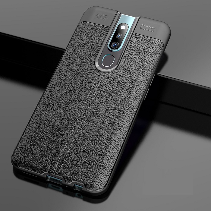 Ốp lưng chống sốc silicon giả da, chính hãng Auto Focus dành cho OPPO F11 Pro