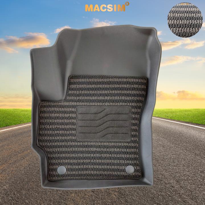 Thảm Lót Sàn 2 Lớp TPE Macsim Toyota Cross Chuẩn Form, Bền, Không Mùi (sd3 xám đen ct)