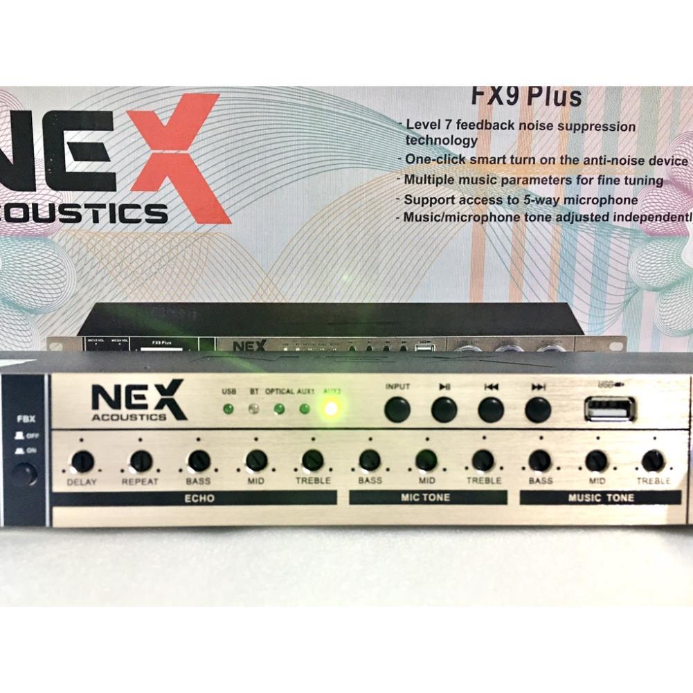 Vang Cơ FX9 PLus Có Chống Hú Tốt. Kết Nối Quang Học OPTICAL, BLUETOOTH, USB, AUX1,AUX2..