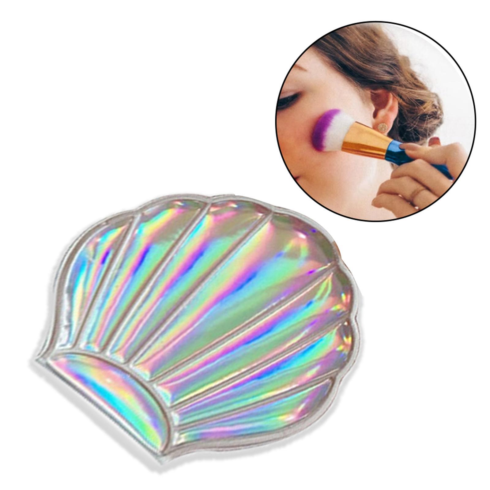 Makeup Mirror Cosmetic Double-Sided Shell Shape Handheld Mirror for Teen Girls Woman
