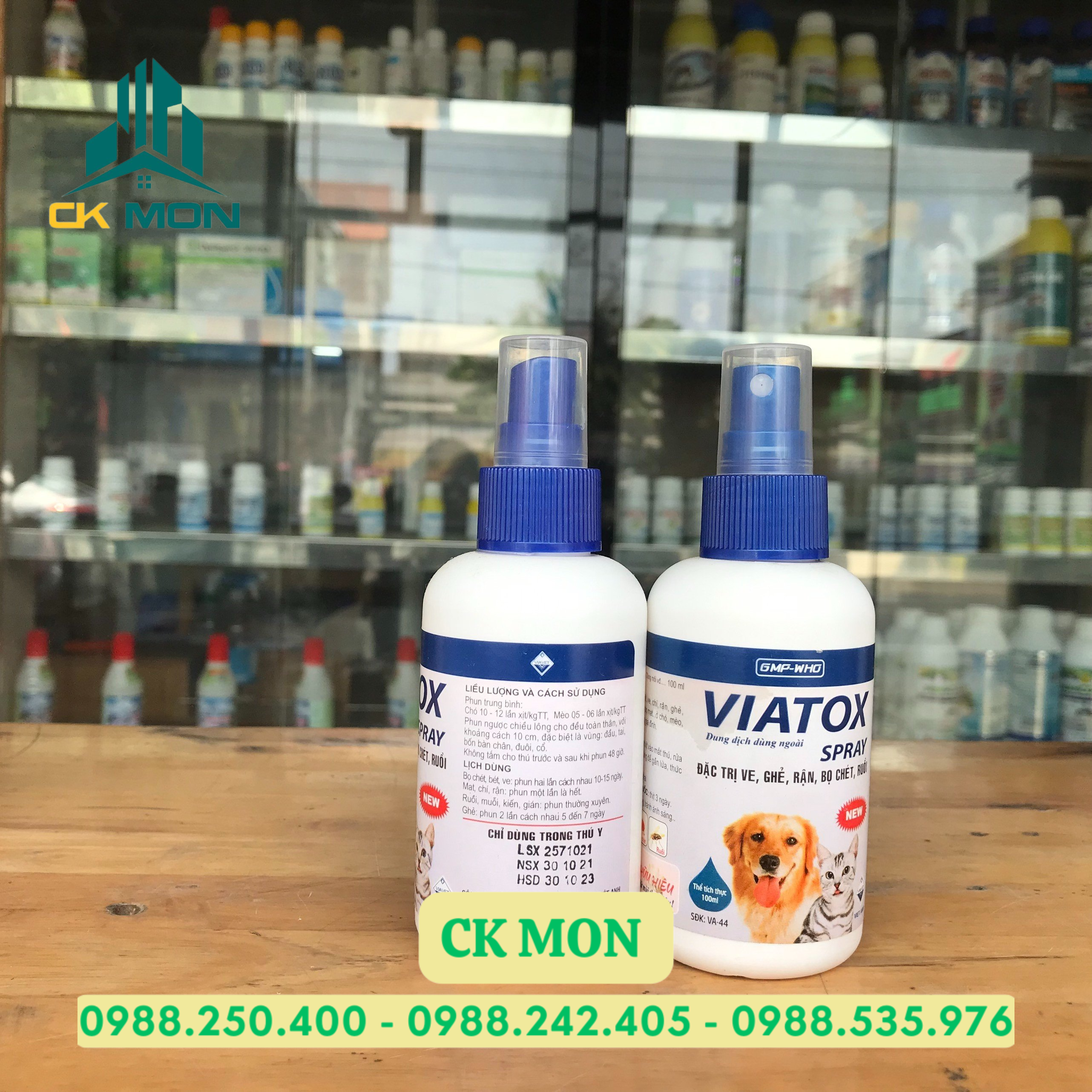 Chai xịt diệt bọ chét chó mèo Viatox spray