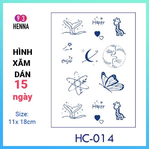 Hình Xăm Dán Tạm Thời Thảo Dược 15 Ngày mã HC014