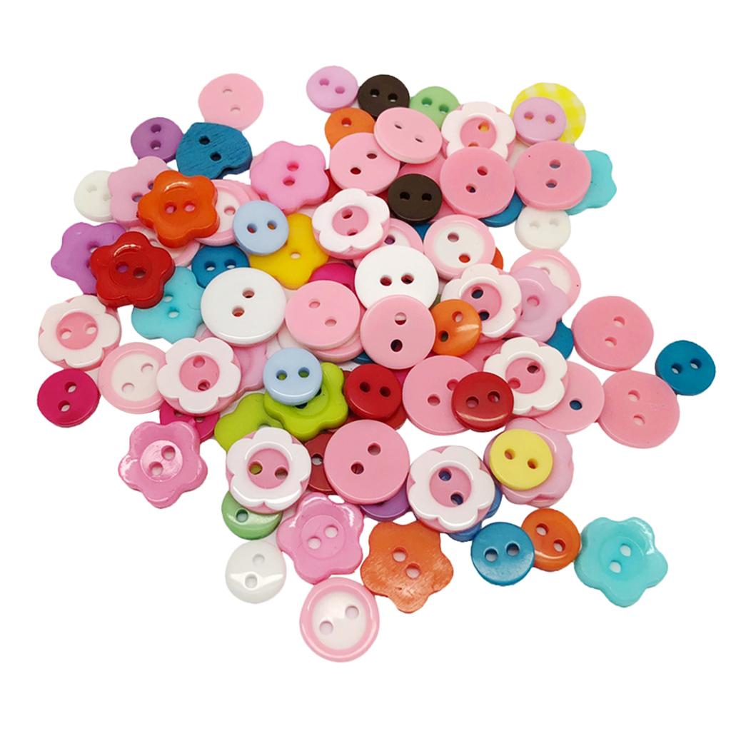 100 Chiếc Hỗn Hợp Hoa Hình Tròn Nhựa May Hàng Nút Gài Hàng Thủ Công Nghệ Thuật Trang Trí