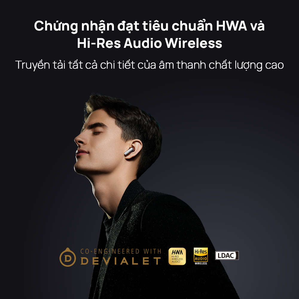 Tai nghe Bluetooth HUAWEI FreeBuds Pro 2 | Loa kép | Âm thanh trung thực | Chống ồn chủ động thông minh 2.0 | Hàng Chính Hãng