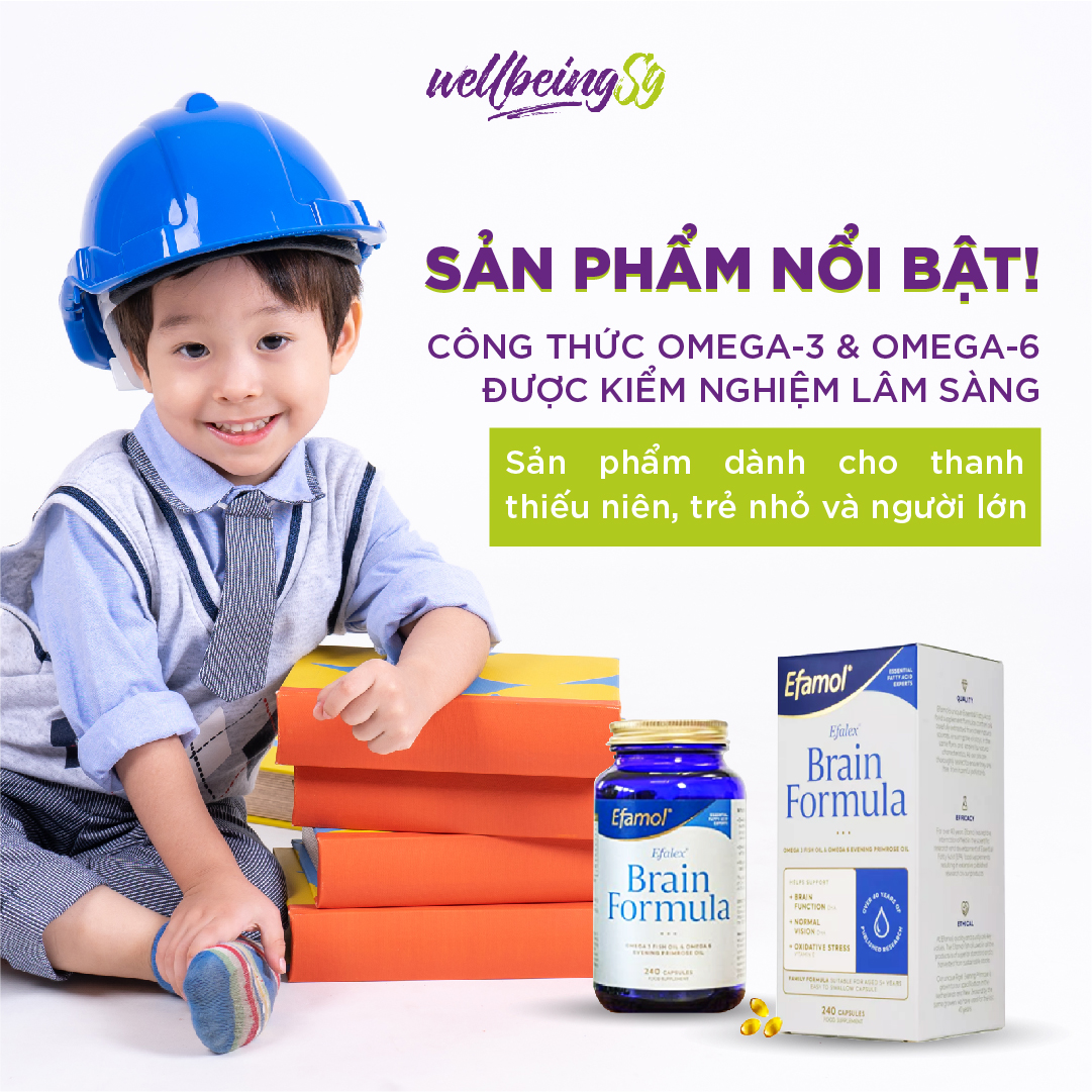 Viên Uống Bổ Sung Dầu Cá DHA, EPA, Efamol Efalex Tăng Cường Trí Nhớ, Hỗ Trợ Trí Não, Tim Mạch, Thị Lực