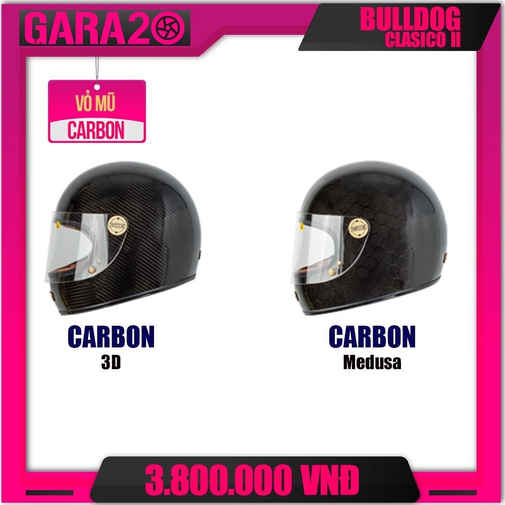 MŨ BẢO HIỂM FULLFACE CỔ ĐIỂN BULLDOG CLASICO II SỢI CARBON - GARA20