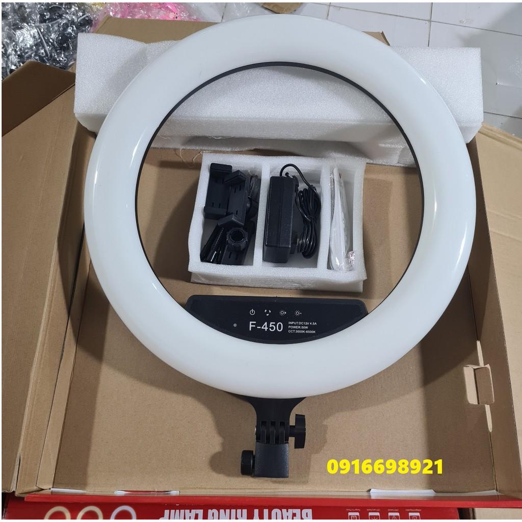 Đèn live stream 45cm 3 kẹp điện thoại KHÔNG CHÂN LiveStream, makeup, phun săm