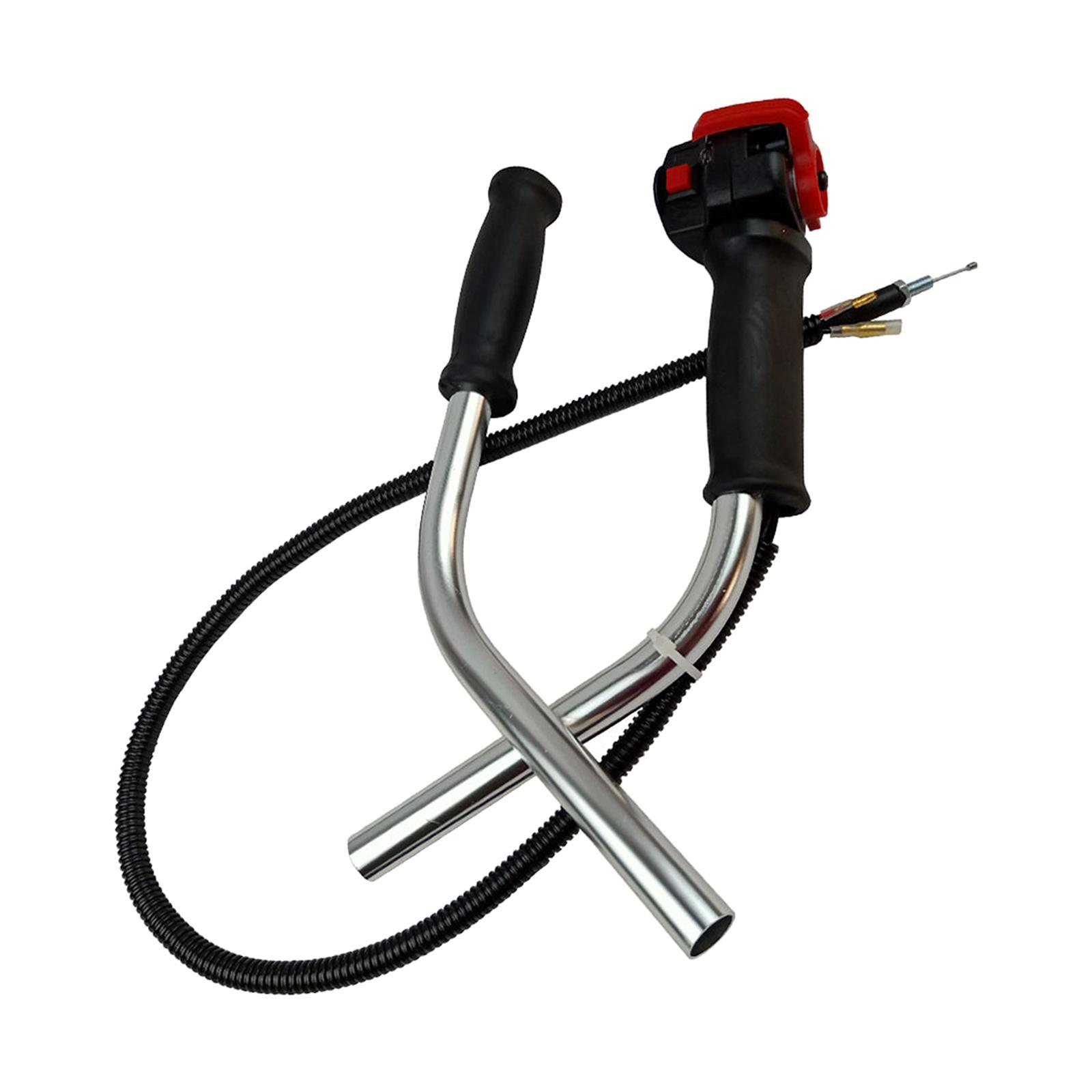 String Trimmer Handle Switch Throttle Cable Attachments Convenient Assemble Durable Aluminium Tube Handheld for Brush Cutter