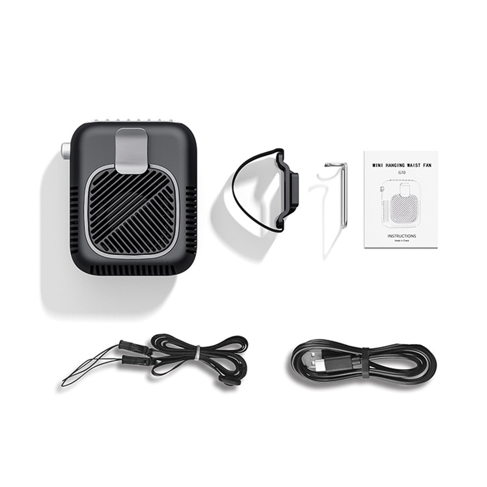 Portable Waist Fan Lightweight Table Fans Bedroom for Outdoor Travel Cycling