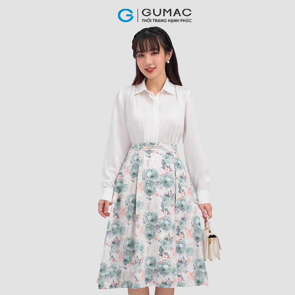 Chân váy họa tiết thời trang GUMAC VC11080