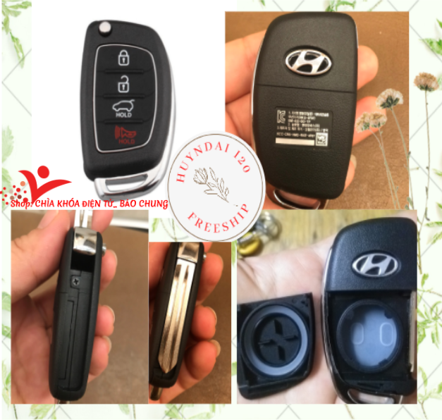 Vỏ chìa khóa remote xe dành cho huyndai I20 chuẩn thay thế cho vỏ chìa khóa của xe