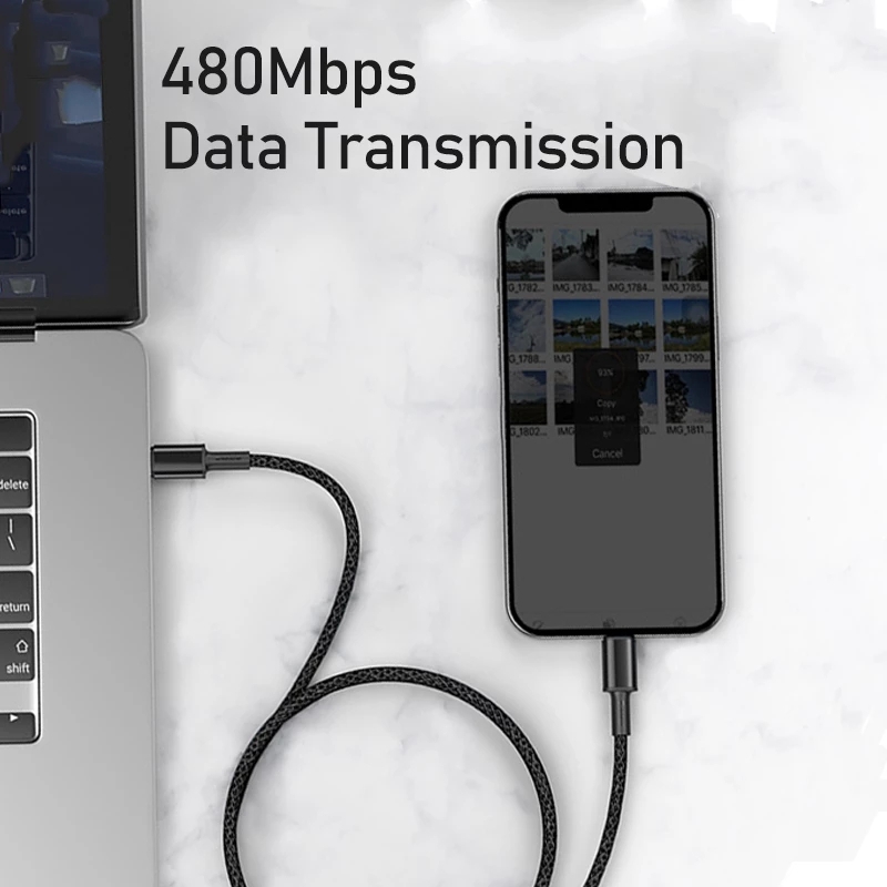 Dây cáp sạc nhanh 20w chuẩn PD type c usb c to lightning hiệu Baseus Data Cable cho iPhone / iPad trang bị chip sạc thông minh, tốc độ truyền tải dữ liệu tốc độ cao 480Mbps - Hàng nhập khẩu