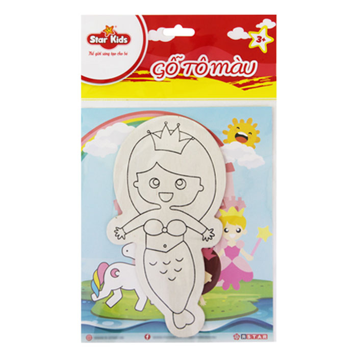 Gỗ Tô Màu Nàng Tiên Cá STAR KIDS K-206/1