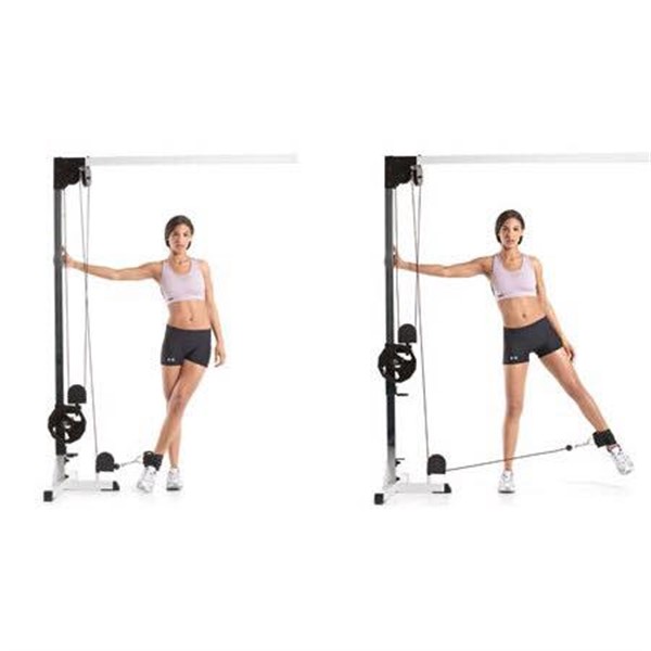 Đôi đai quấn cổ chân có móc sắt tập mông đùi với cáp máy tập gym Kicback AL-7129