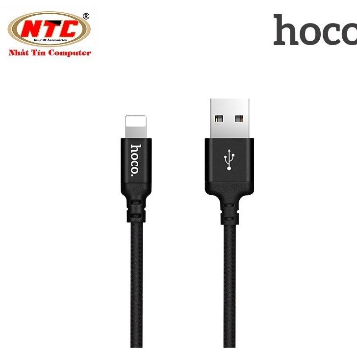 Cáp sạc dây dù dành cho Hoco X14 dài 1M cổng LN -  Hàng chính hãng