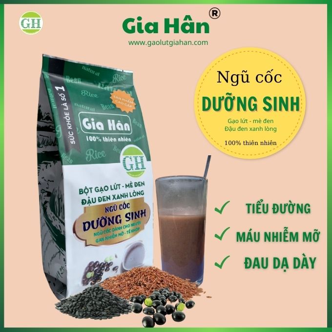 Bột Ngũ Cốc Thuần Chay GiahanFood , Bột ngũ cốc giúp cân bằng đường huyết, nguyên liệu thuần chay và bổ sung protein hoàn chỉnh , Bột ngũ cốc giàu chất xơ, đạm thực vật ,từ các hạt