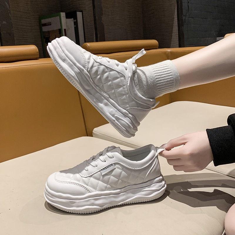 Giày MWC 0678 - Giày Thể Thao Nữ, Sneaker Đế Bánh Mì Da Mềm Siêu Xinh Phong Cách Ulzzang Hàn Quốc