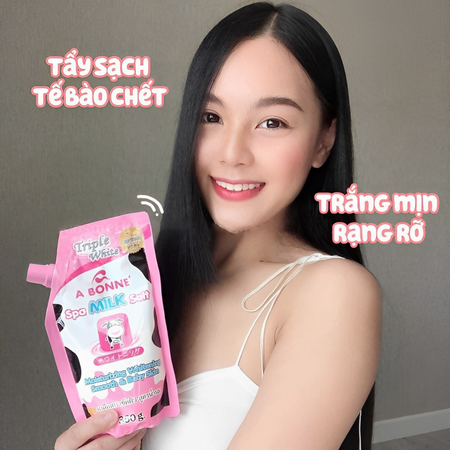 Muối Tắm Sữa Bò A Bonne Tẩy Tế Bào Da Chết Body Thái Lan 350gr