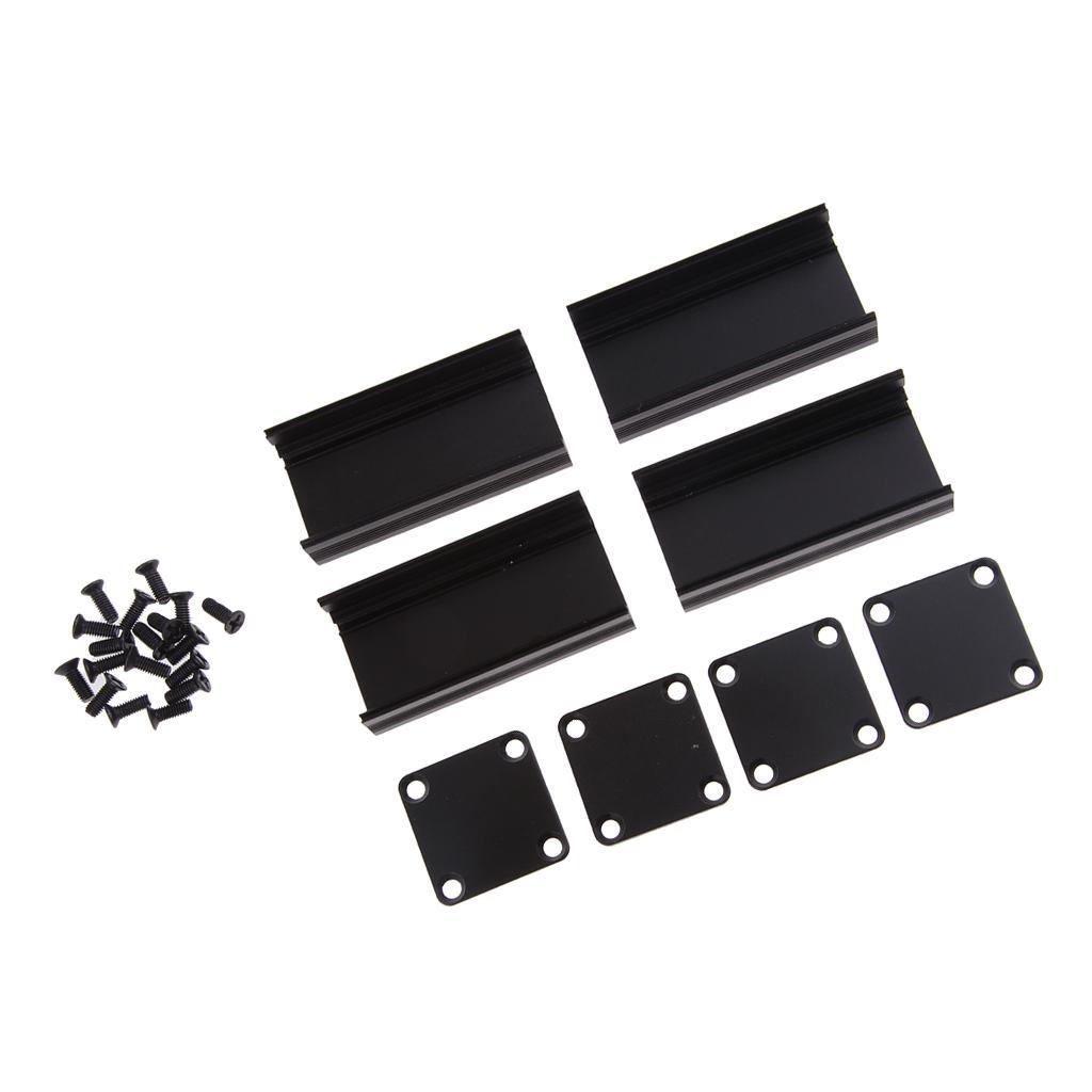 Prettyia 2pc Aluminum Enclosure Project Electronic Instrument Box 50x25x25mm