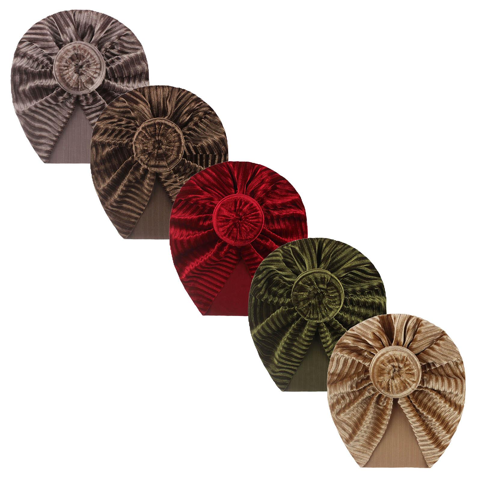 Bộ 5 Tập Đi Trẻ Em Cho Bé Gái Chắc Chắn Turban Thắt Nút Nón Thun Tặng Bé Băng Đô Cài Tóc Turban Gọng Mũ Vàng Nhung Băng Đô Cài Tóc Turban Gọng Mũ Dành Cho bé Bé Bò