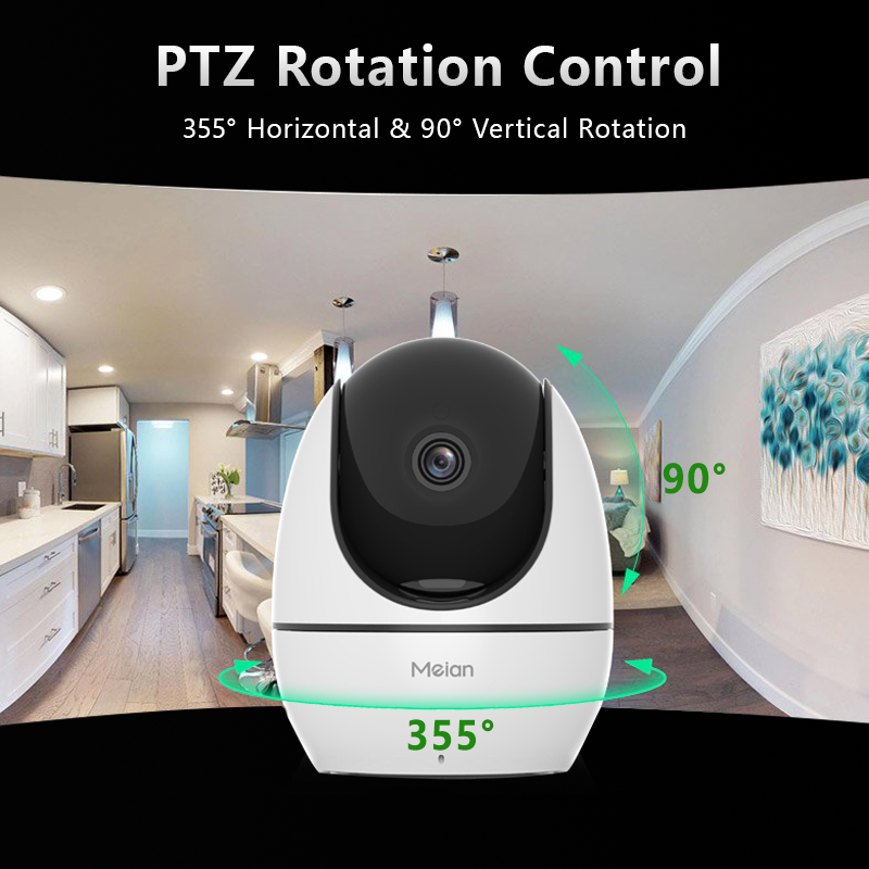 Meian Tuya WiFi Camera IP Không Dây Trong Nhà Giám Sát Trẻ Em 1080P Âm Thanh Mini CCTV Camera Giám Sát Video Bảo Vệ An Ninh Loại phích cắm: phích cắm EU