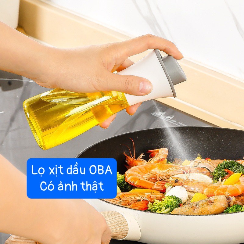 Chai Bình Xịt Dầu Ăn Dấm Phun Sương Bằng Thủy Tinh Cao Cấp OBA Tiện Lợi Vệ Sinh