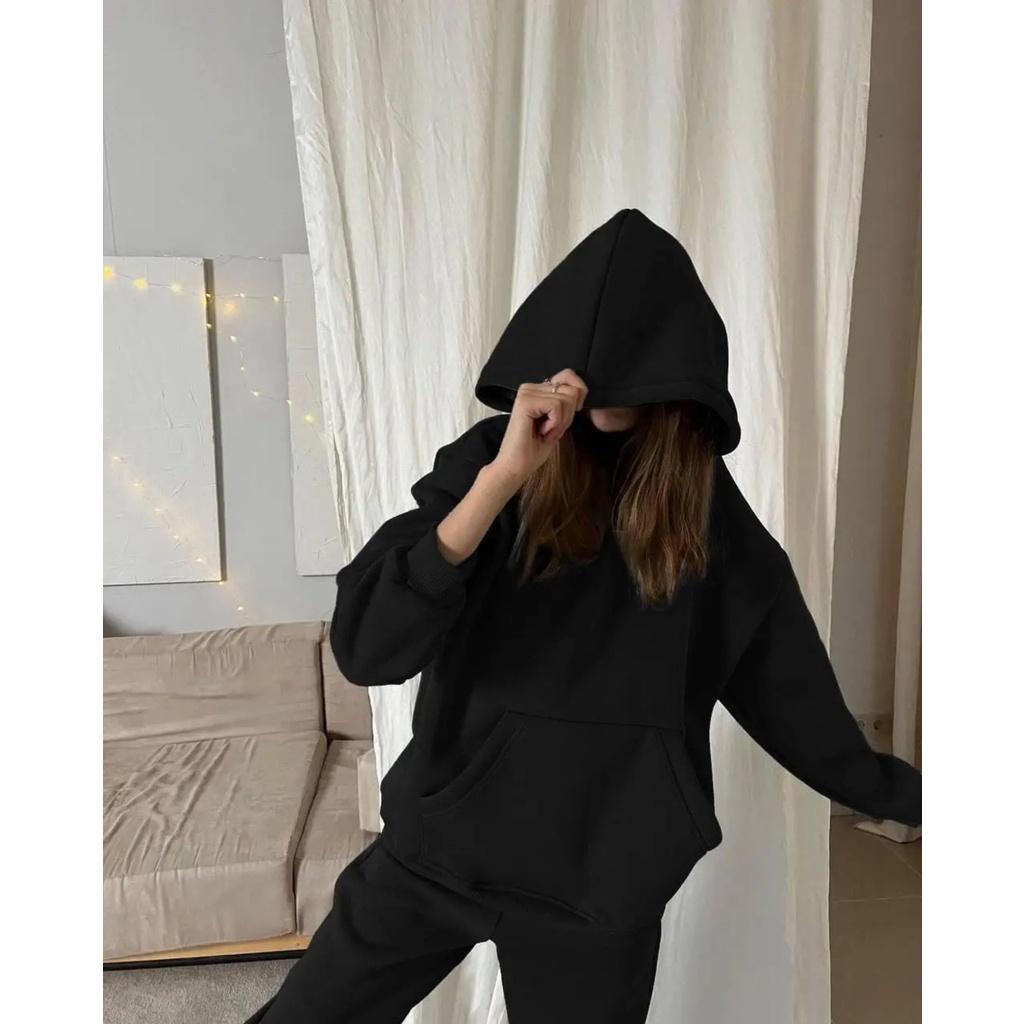 Bộ Nỉ Nam Nữ Thu Đông Trơn - Set Đồ Thể Thao Mặc Nhà Unisex, Áo Khoác Hoodie Sweter Dài Tay Có Nón Quần Jogger G5