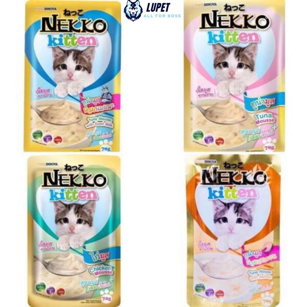 Combo 10 gói pate mèo con Nekko Kitten 70g các vị