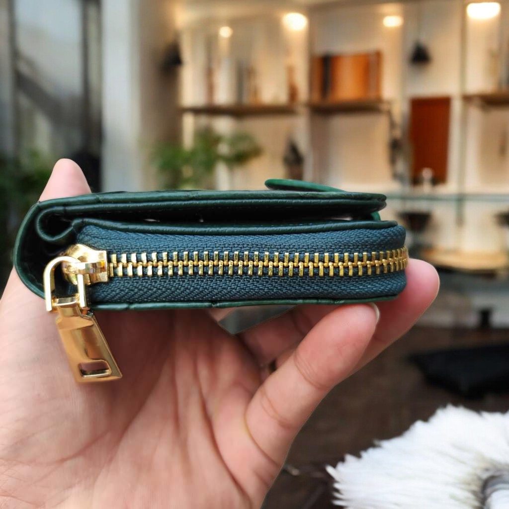 Ví nữ DA BỤNG CÁ SẤU XANH RÊU SIÊU LỚN. Ví nhỏ gọn nhưng đựng siêu nhiều đồ!