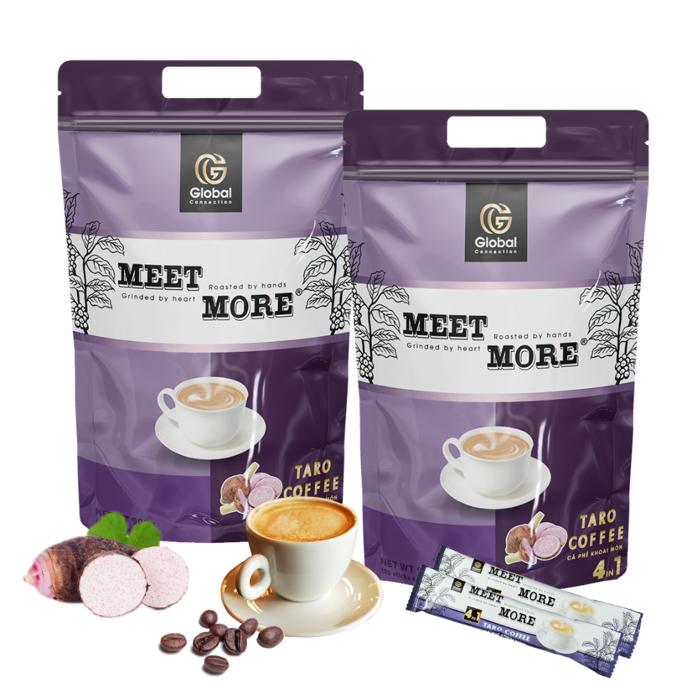 Cà phê hòa tan Taro Coffee 4in1 - Cà phê khoai môn (18g x 50 gói) – Meet More Coffee