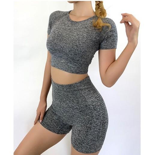 Set Đồ Tập Gym - Áo Croptop - Quần Đùi