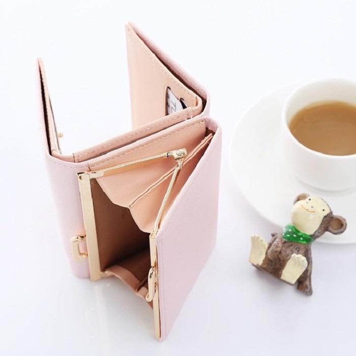 Ví Nữ Mini Đẹp Cầm Tay Nhỏ Gọn Dáng Đẹp, Bóp Da PU Cao Cấp Thời Trang Sang Trọng LỊCH THIỆP